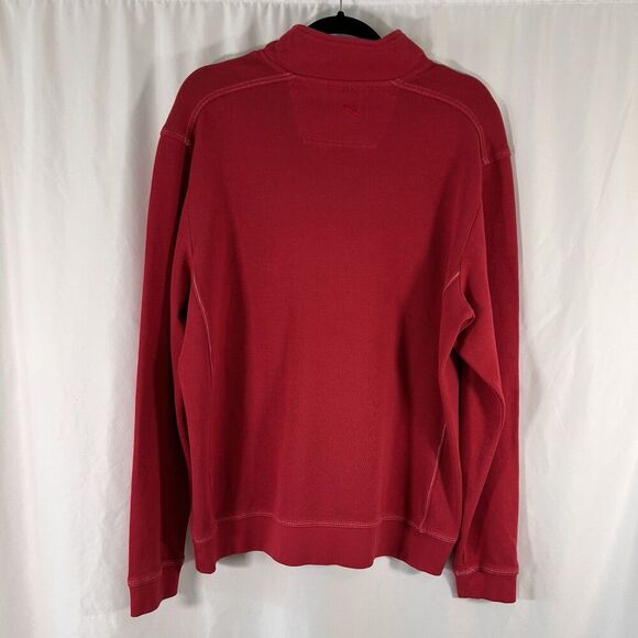 St Louis Cardinals Tommy Bahama Sweater Men's Medium Red 1/4 Zip Turtleneck - Picture 8 of 9